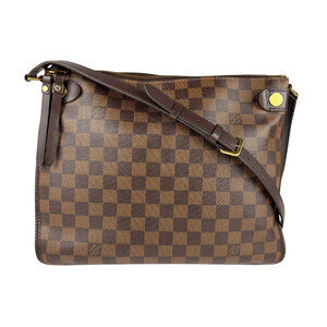 Louis Vuitton Damier Duomo Shoulder Bag Canvas Ebene Brown Leather